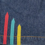 Kids Girls Printed 100%Organic Cotton Shorts - Denim - Image 3