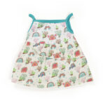 Baby Girls 100% Organic Cotton Top and Shorts - Powder Blue - Image 2