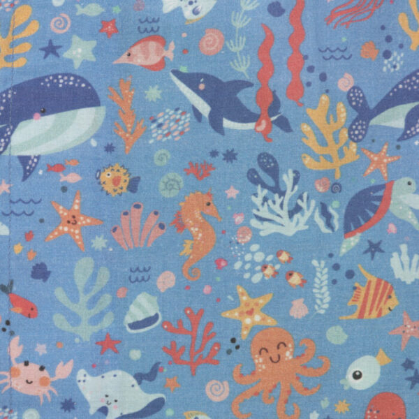 Unisex Baby Printed 100% Organic Cotton Sleepsuit - Indigo Blue - Image 6