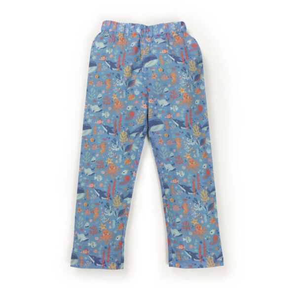 Unisex Baby Printed 100% Organic Cotton Sleepsuit - Indigo Blue - Image 4