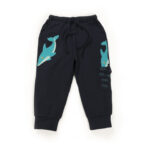 Kids Boys Graphic Printed PRANAVA 100% Organic Cotton Pants - Turquoise Blue - Image 2