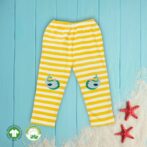 Yellow and White Dolphin Graphic Pants