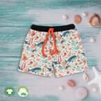 White Shorts with Sea Life Prints