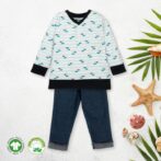 summer friendly t shirt and denims set for boys