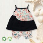 Baby Girls 100% Organic Cotton Top and Shorts - Ultramarine Blue