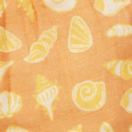 Unisex Baby Seashell Printed 100% Organic Cotton Jhabla and Shorts Set - Orange - Image 4
