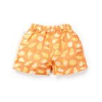 Unisex Baby Seashell Printed 100% Organic Cotton Jhabla and Shorts Set - Orange - Image 6