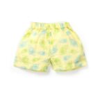 Baby Girls Peacock Feather Printed 100% Organic Cotton Jhabla and Shorts Set - Light Yellow - Image 6