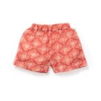 Baby Girls Batik Printed 100% Organic Cotton Jhabla and Shorts Set - Maroon - Image 5