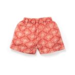 Baby Girls Batik Printed 100% Organic Cotton Jhabla and Shorts Set - Maroon - Image 6