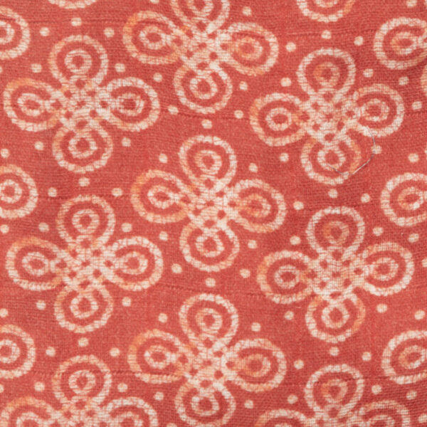 Baby Girls Batik Printed 100% Organic Cotton Jhabla and Langot Set - Maroon and White - Image 4