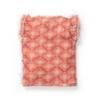 Baby Girls Batik Printed 100% Organic Cotton Jhabla and Langot Set - Maroon and White - Image 3