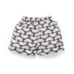 Unisex Baby Lotus Printed 100% Organic Cotton Jhabla and Shorts Set - Navy - Image 5