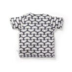 Unisex Baby Lotus Printed 100% Organic Cotton Jhabla and Shorts Set - Navy - Image 3