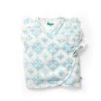 Baby Girls Kolam Printed 100% Organic Cotton Jhabla and Shorts Set - White - Image 2