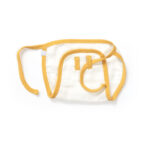 Baby Girls Triangle Printed 100% Organic Cotton Jhabla and Langot Set - Yellow and White - Image 6