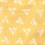 Baby Girls Triangle Printed 100% Organic Cotton Jhabla and Langot Set - Yellow and White - Image 4