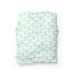 Unisex Baby Lotus Printed 100% Organic Cotton Jhabla and Shorts Set - Sky Blue - Image 3