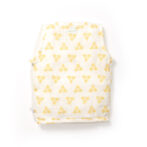 Unisex Baby Triangle Printed 100% Organic Cotton Jhabla, Langot and Cap Set - White - Image 3