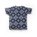 Unisex Baby Kolam Printed 100% Organic Cotton Jhabla and Shorts Set - Navy - Image 3