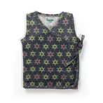 Unisex Baby Geometric Printed 100% Organic Cotton Jhabla and Shorts Set - Navy - Image 2