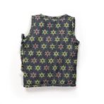 Unisex Baby Geometric Printed 100% Organic Cotton Jhabla and Shorts Set - Navy - Image 3
