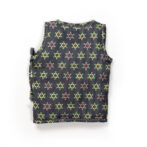 Unisex Baby Geometric Printed 100% Organic Cotton Jhabla, Langot and Cap Set - Navy and White - Image 3