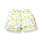 Unisex Baby Peacock Feather and Flute Printed 100% Organic Cotton Jhabla and Shorts Set - White - Image 6