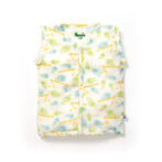 Unisex Baby Feather and Flute Printed 100% Organic Cotton Jhabla and Langot Set - White - Image 2