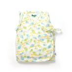 Unisex Baby Feather and Flute Printed 100% Organic Cotton Jhabla and Langot Set - White - Image 2