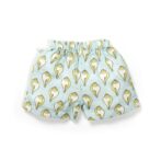 Unisex Baby Shankh Printed 100% Organic Cotton Jhabla and Shorts Set - Sky Blue - Image 6