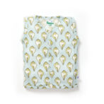 Unisex Baby Shankh Printed 100% Organic Cotton Jhabla and Langot Set - White and Sky Blue - Image 2