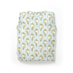Unisex Baby Shankh Printed 100% Organic Cotton Jhabla and Langot Set - White and Sky Blue - Image 3