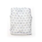 Unisex Baby Geometric Design Printed 100% Organic Cotton Jhabla and Shorts Set - White - Image 3