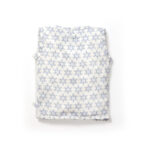 Unisex Baby Geometric Printed 100% Organic Cotton Jhabla and Langot Set - White - Image 3