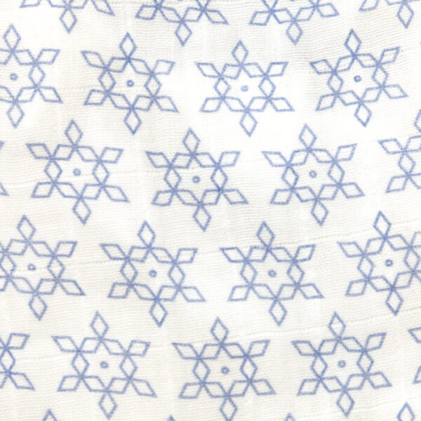 Unisex Baby Geometric Printed 100% Organic Cotton Jhabla and Langot Set - White - Image 4