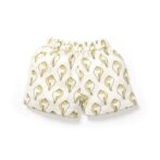 Unisex Baby Shankh Printed 100% Organic Cotton Jhabla and Shorts Set - White - Image 6