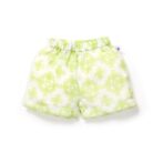 Unisex Baby Kolam Printed 100% Organic Cotton Jhabla and Shorts Set - White - Image 5