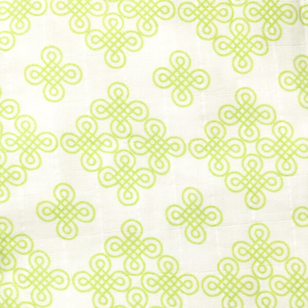 Unisex Baby Kolam Printed 100% Organic Cotton Jhabla, Langot and Cap Set - White - Image 4