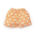 Unisex Baby Shankh Printed 100% Organic Cotton Jhabla and Shorts Set - Orange - Image 6