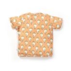 Unisex Baby Shankh Printed 100% Organic Cotton Jhabla and Langot Set - Orange and White - Image 3