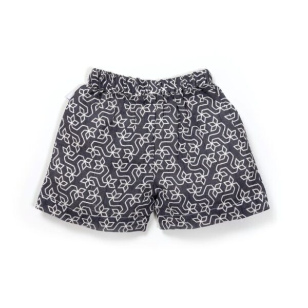 Unisex Baby Kolam Printed 100% Organic Cotton Jhabla and Shorts Set - Navy - Image 5
