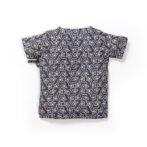 Unisex Baby Rangoli Printed 100% Organic Cotton Jhabla and Langot Set - Navy and White - Image 3