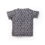 Unisex Baby Kolam Printed 100% Organic Cotton Jhabla and Shorts Set - Navy - Image 3