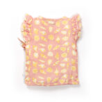 Baby Girls Seashell Printed 100% Organic Cotton Jhabla and Langot Set - Pink and White - Image 3