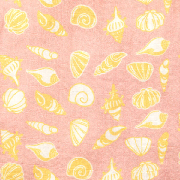 Baby Girls Seashell Printed 100% Organic Cotton Jhabla and Langot Set - Pink and White - Image 4