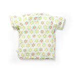Unisex Baby Geometric Printed 100% Organic Cotton Jhabla and Langot Set - White - Image 3