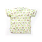 Unisex Baby Geometrical Printed 100% Organic Cotton Jhabla and Shorts Set - White - Image 3