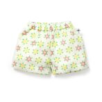 Unisex Baby Geometrical Printed 100% Organic Cotton Jhabla and Shorts Set - White - Image 5