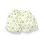 Unisex Baby Geometrical Printed 100% Organic Cotton Jhabla and Shorts Set - White - Image 6